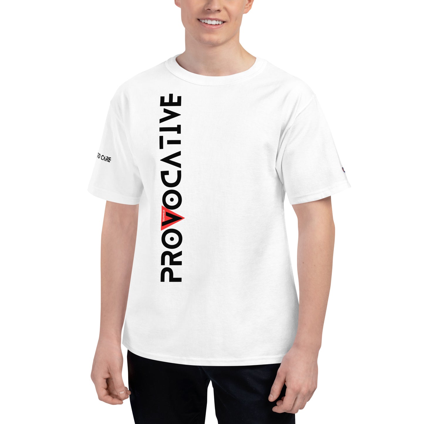 WHT Men's Champion X Provocative T-Shirt - Vodka is Vegan