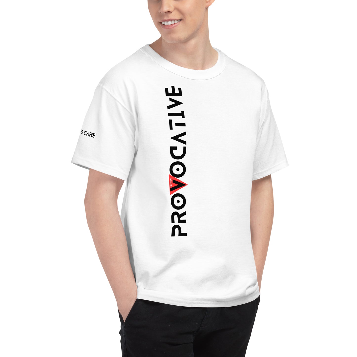 WHT Men's Champion X Provocative T-Shirt - Vodka is Vegan