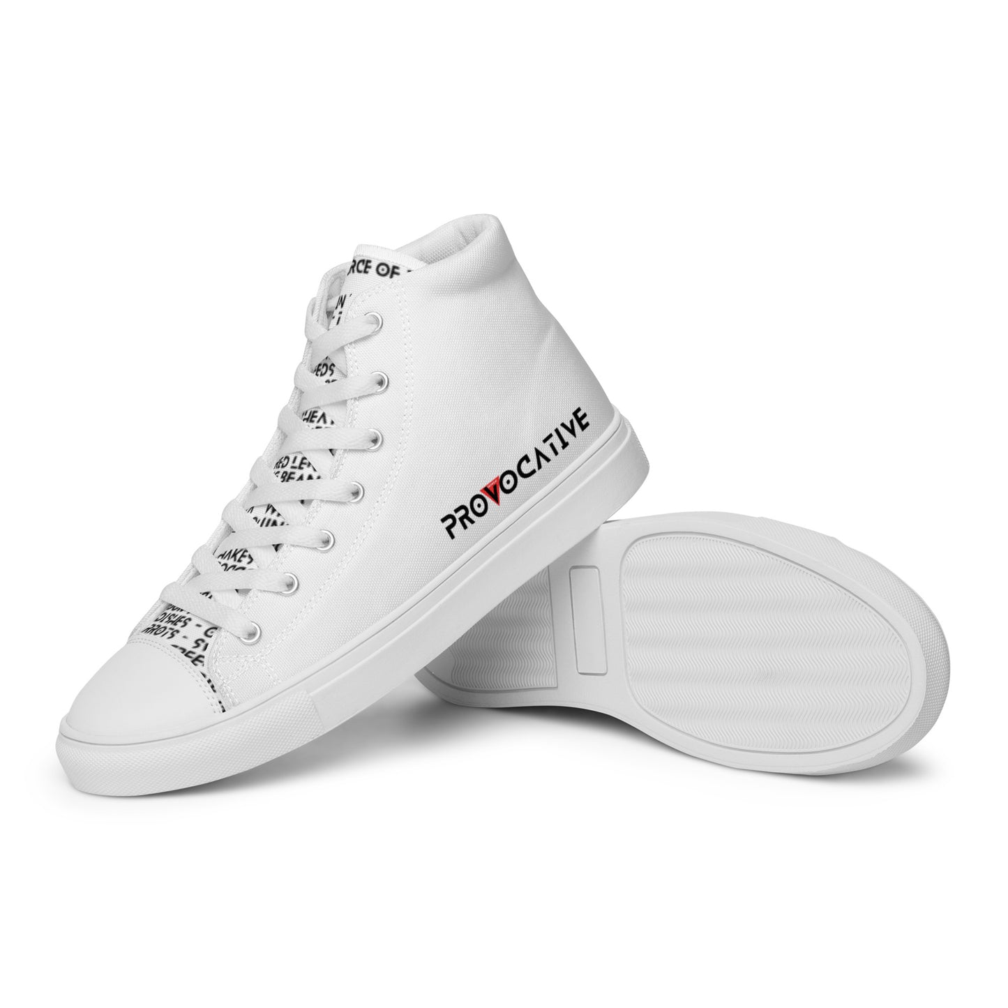 Women’s high top Vegan canvas shoes - Compassion over Cruelty - Vegan