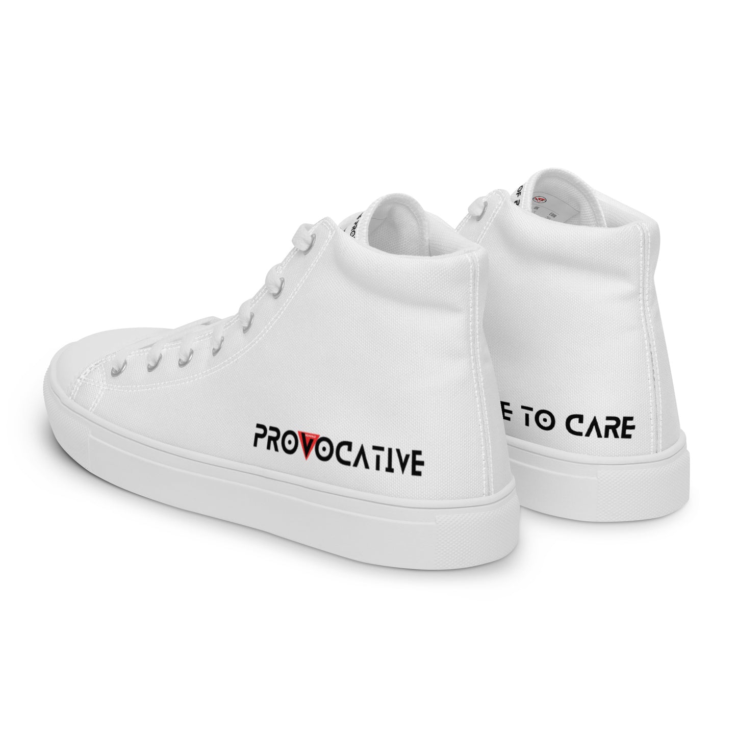 Women’s high top Vegan canvas shoes - Compassion over Cruelty - Vegan