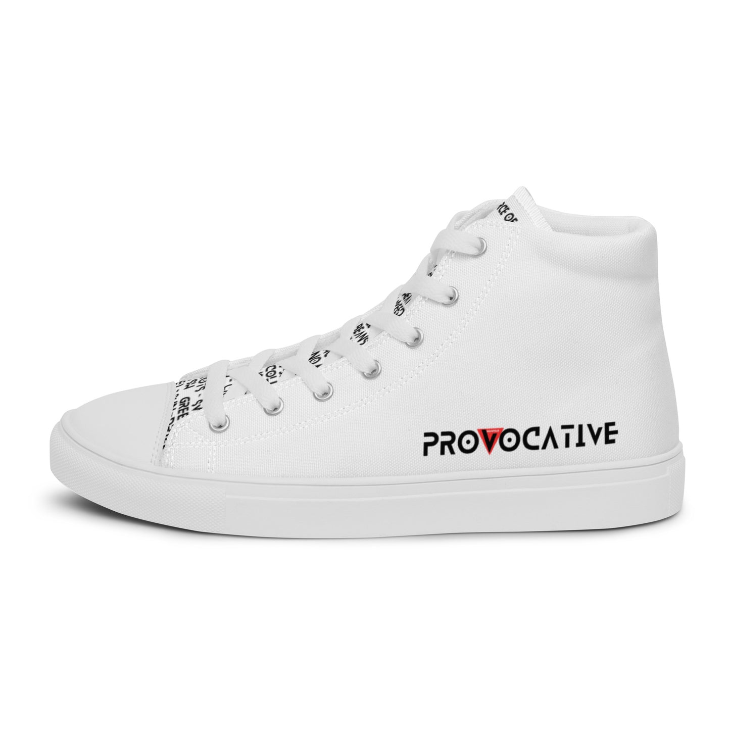 Women’s high top Vegan canvas shoes - Compassion over Cruelty - Vegan