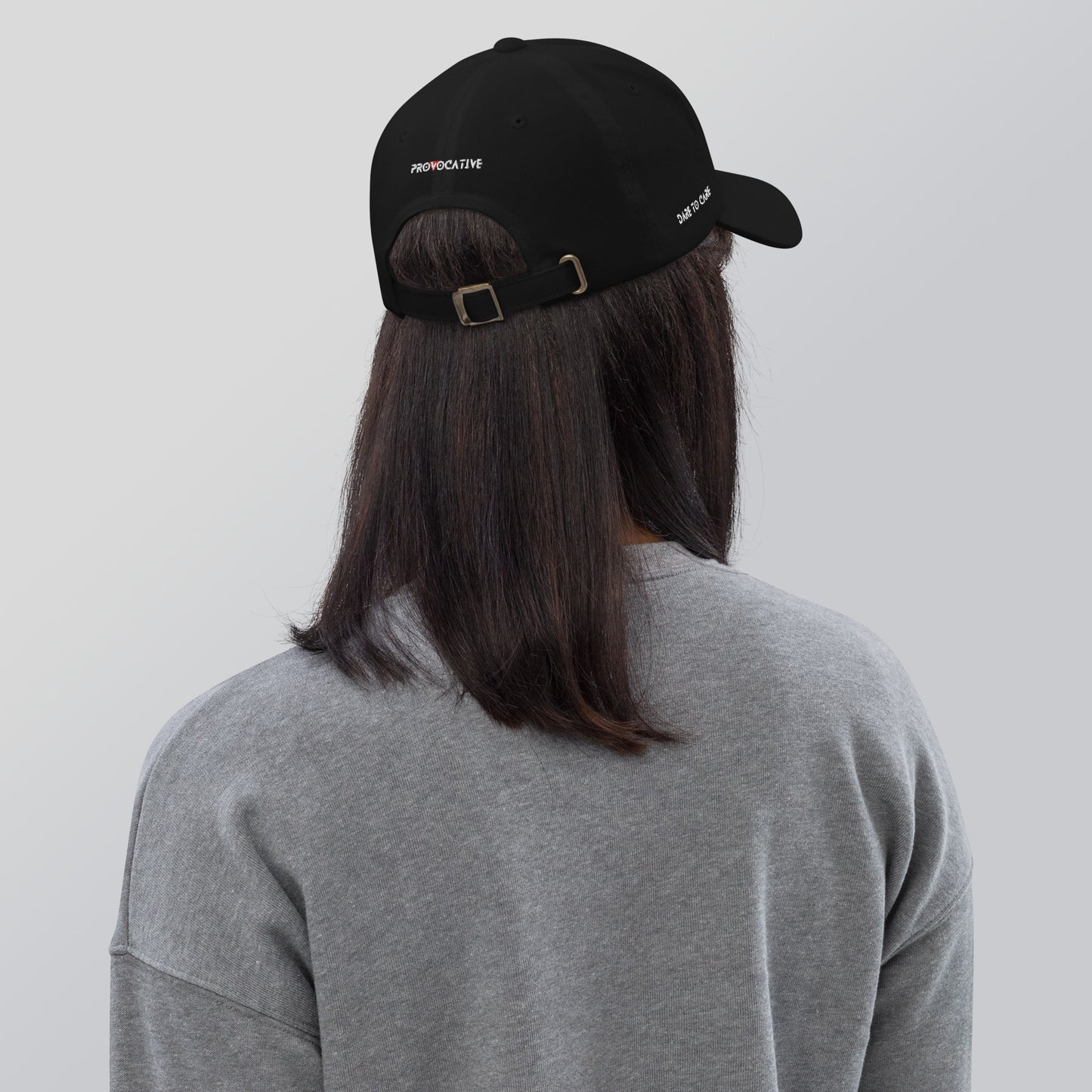 BLK - Provocative Embroidered Dad Hat - D2C - ComOc - Vegan