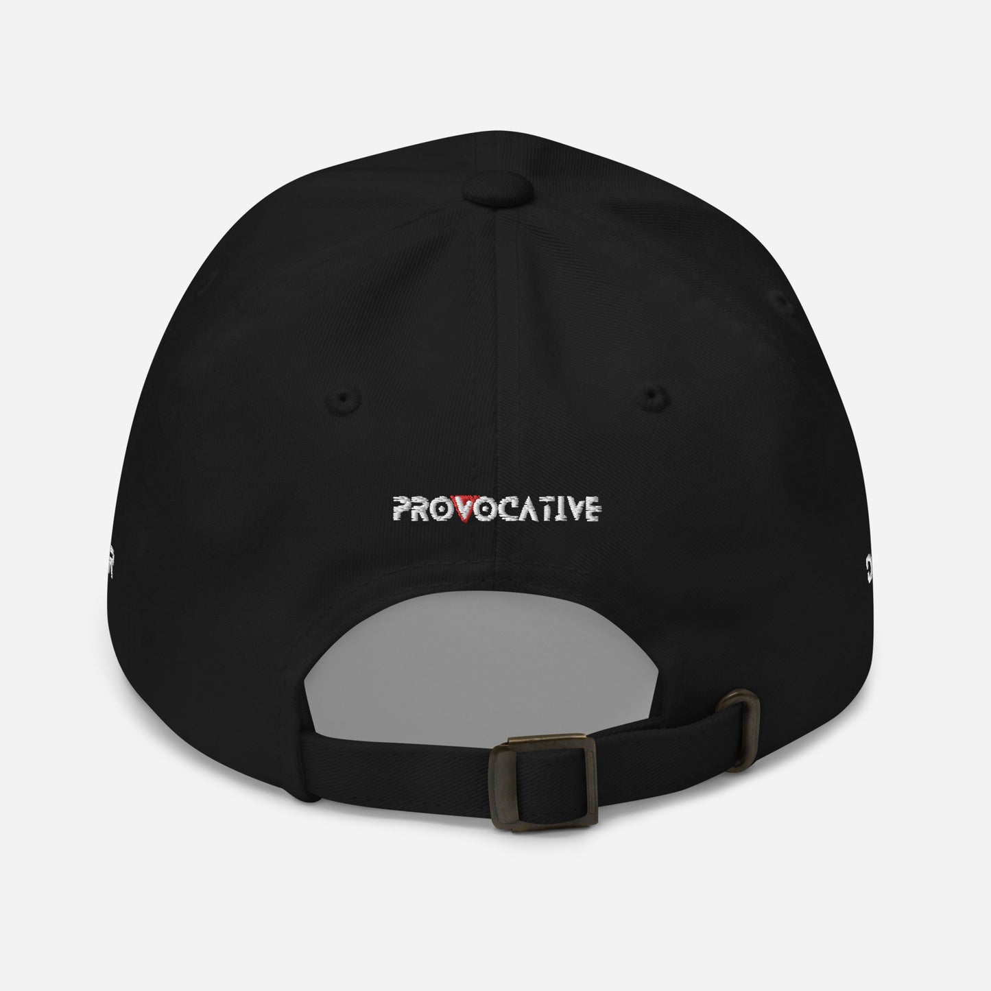 BLK - Provocative Embroidered Dad Hat - D2C - ComOc - Vegan