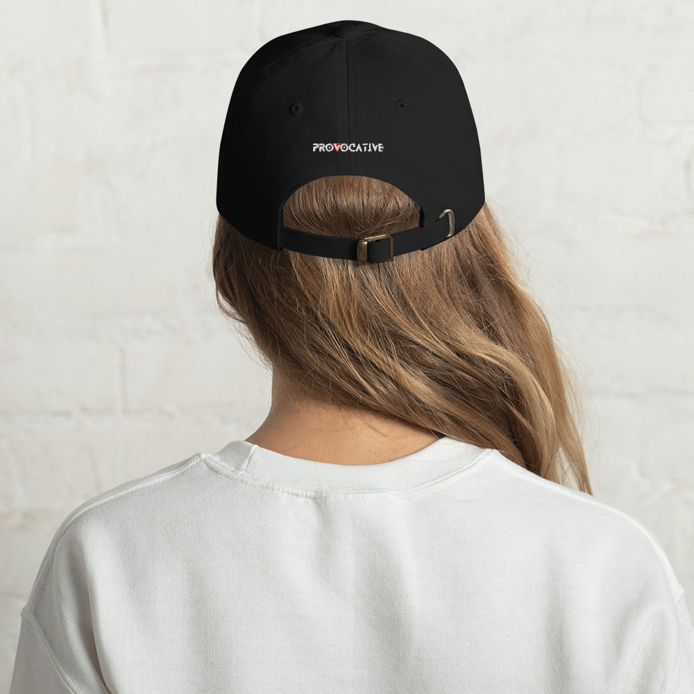 BLK - Provocative Embroidered Dad Hat - D2C - ComOc - Vegan