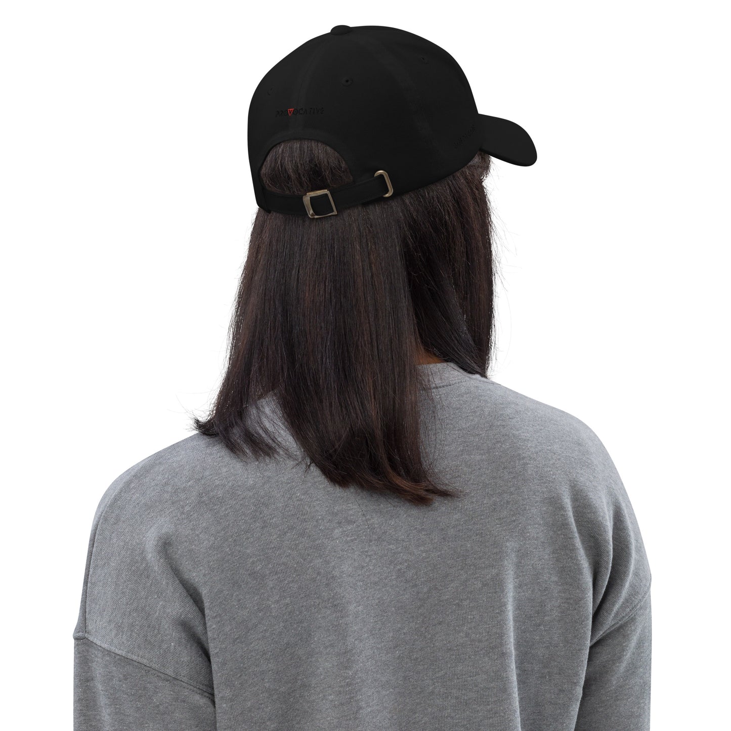 BLK- Provocative Embroidered Stealth Dad Hat - D2C - ComOc - Vegan