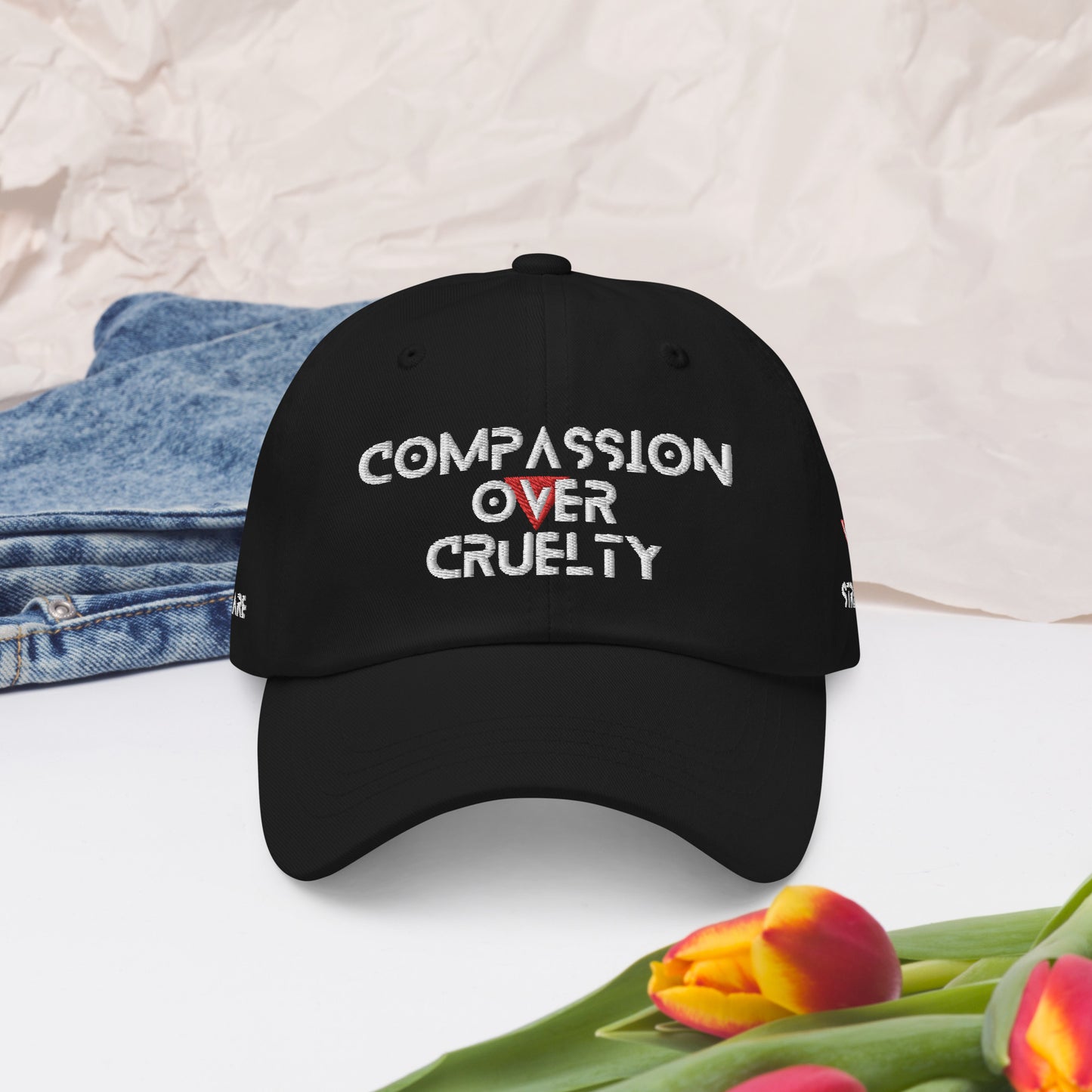 BLK - Provocative Embroidered Dad Hat - D2C - ComOc - Vegan