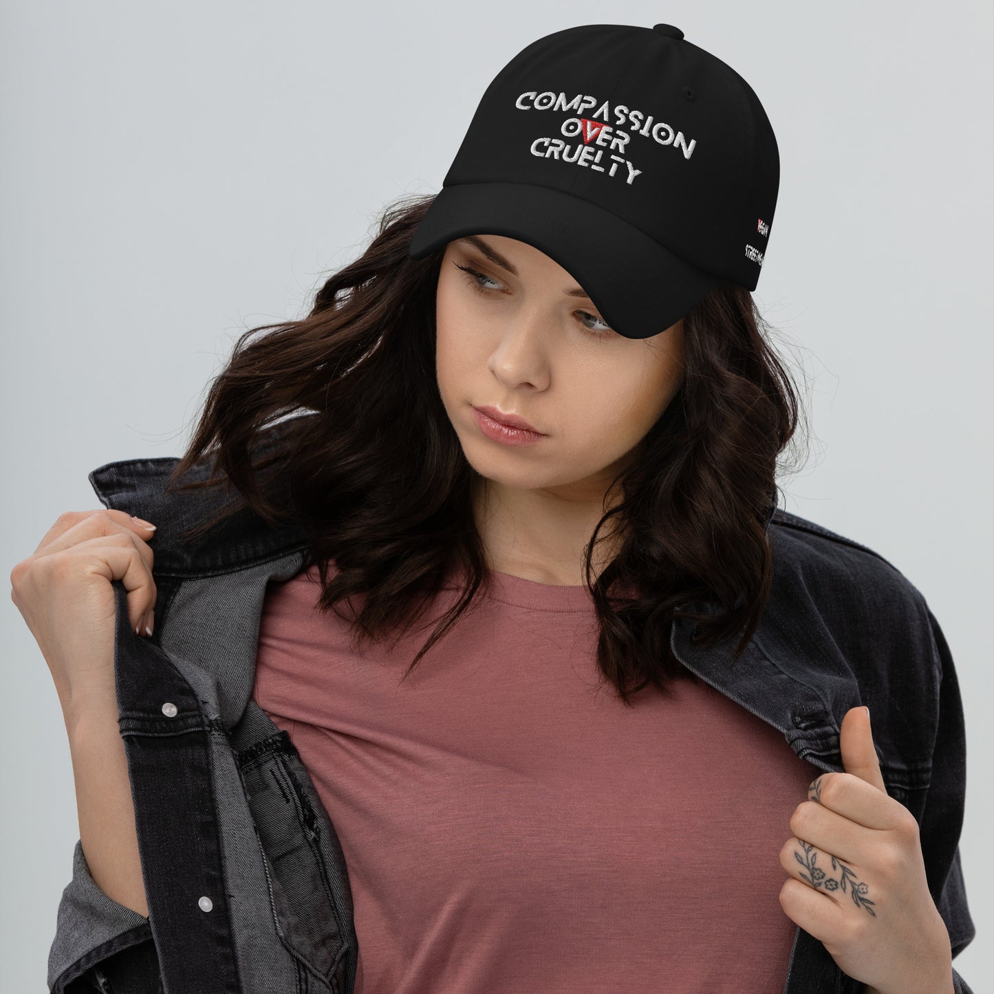 BLK - Provocative Embroidered Dad Hat - D2C - ComOc - Vegan