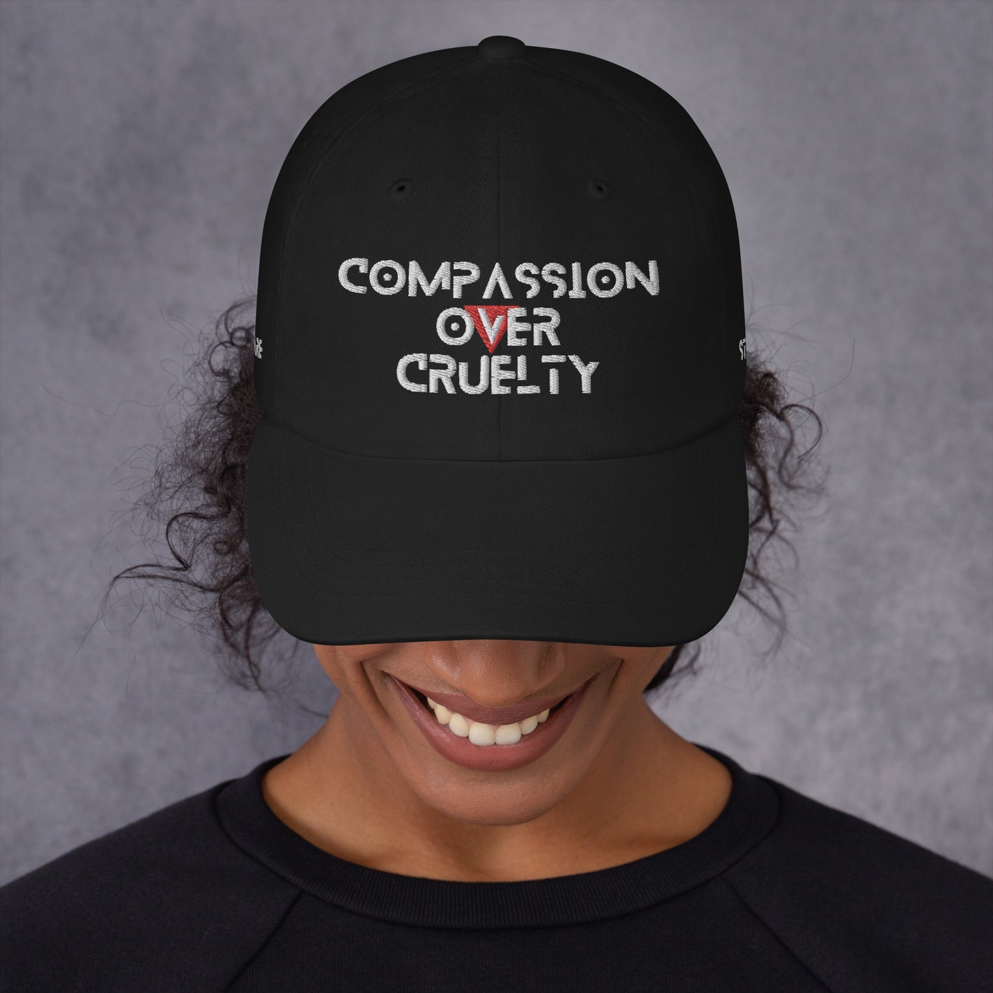 BLK - Provocative Embroidered Dad Hat - D2C - ComOc - Vegan