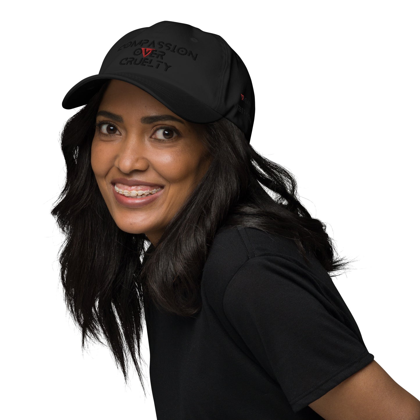 BLK- Provocative Embroidered Stealth Dad Hat - D2C - ComOc - Vegan