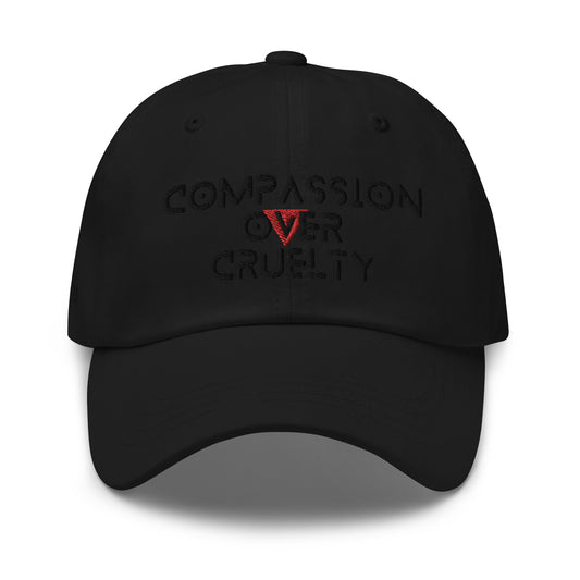 BLK- Provocative Embroidered Stealth Dad Hat - D2C - ComOc - Vegan