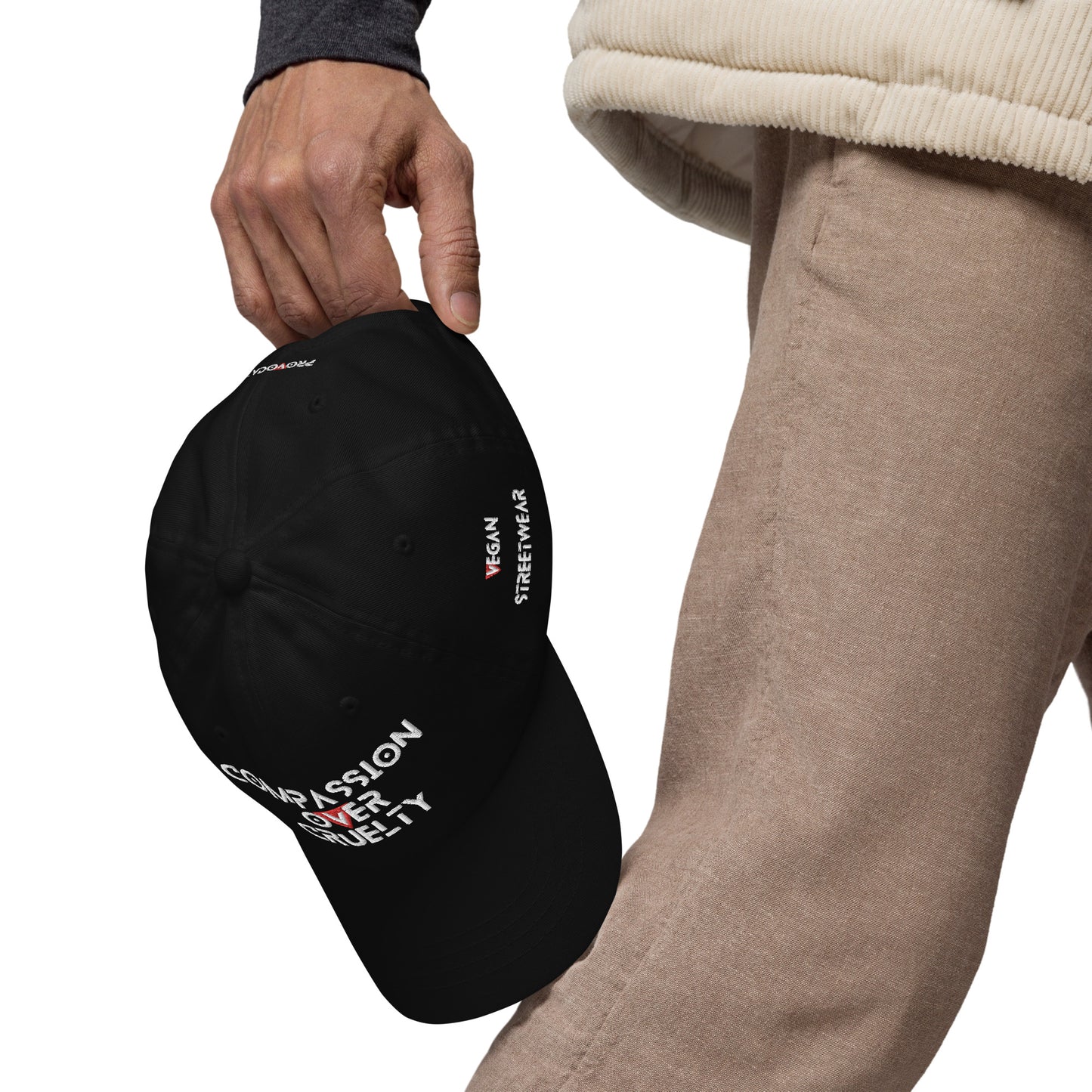 BLK - Provocative Embroidered Dad Hat - D2C - ComOc - Vegan