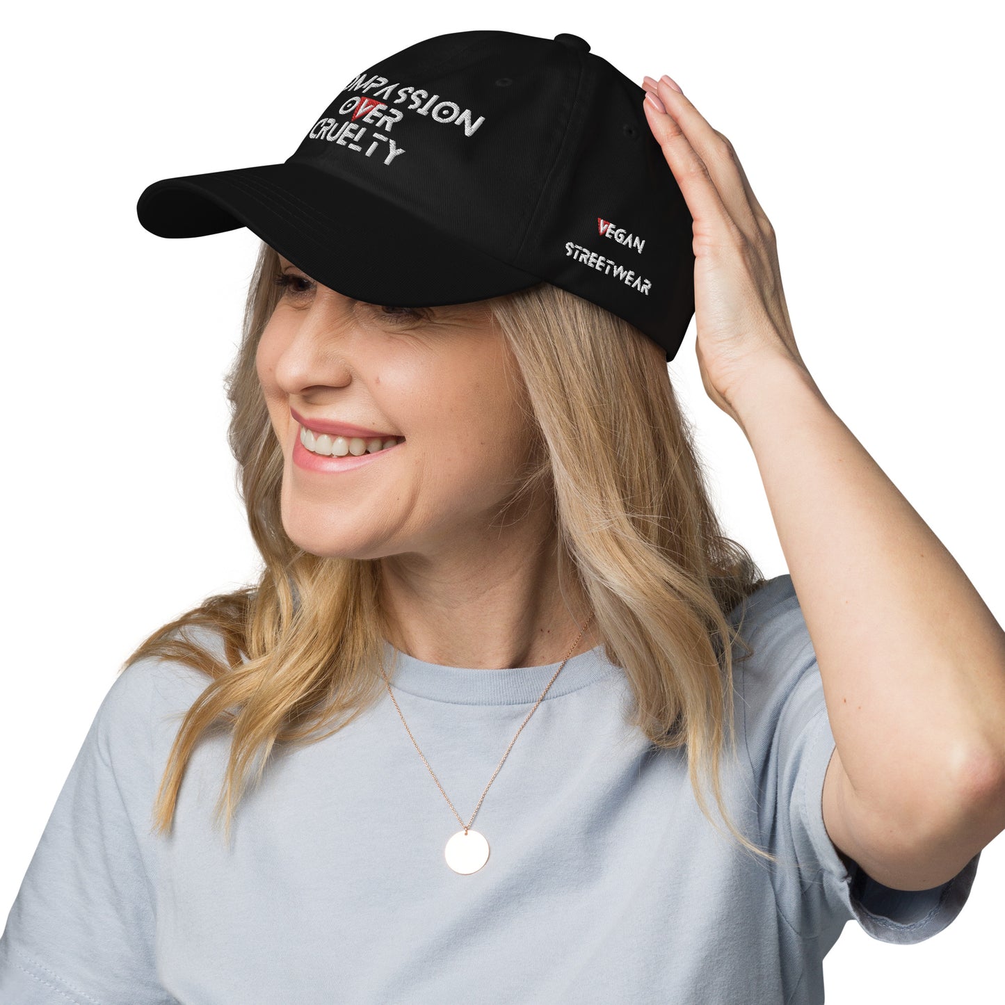 BLK - Provocative Embroidered Dad Hat - D2C - ComOc - Vegan