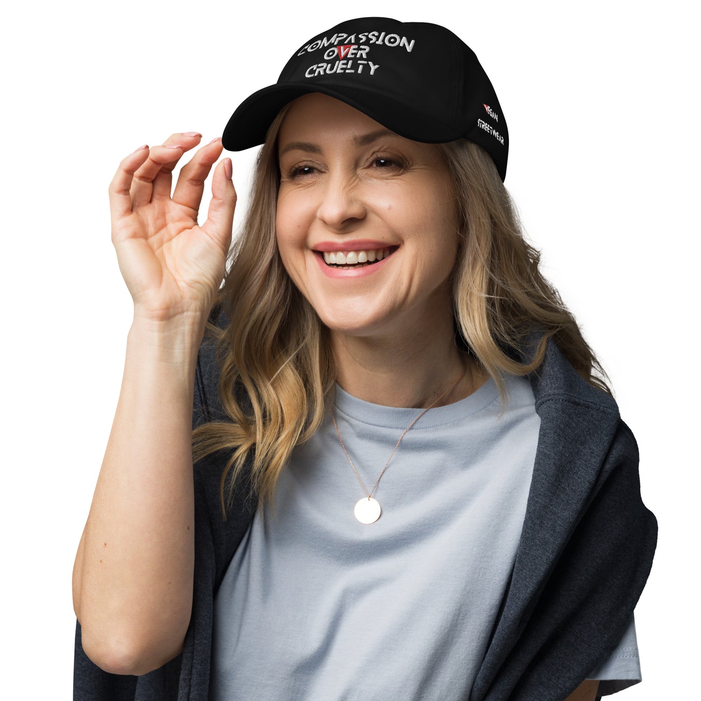 BLK - Provocative Embroidered Dad Hat - D2C - ComOc - Vegan