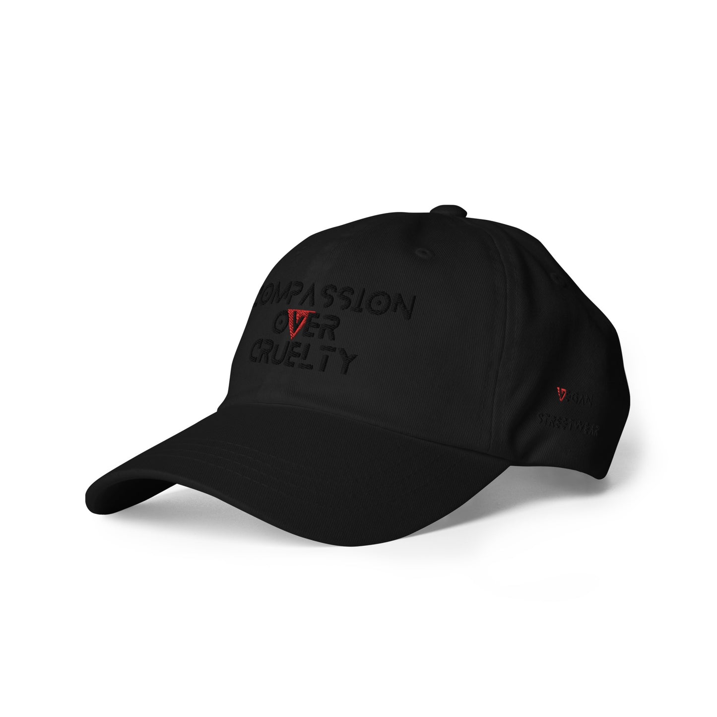 BLK- Provocative Embroidered Stealth Dad Hat - D2C - ComOc - Vegan