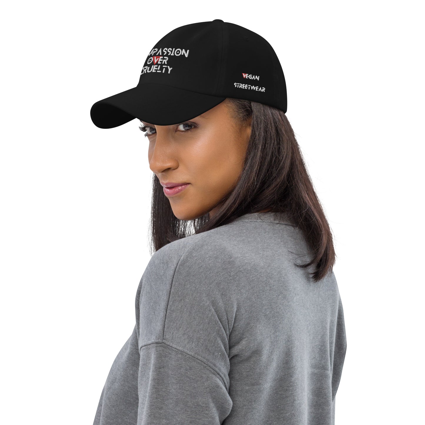 BLK - Provocative Embroidered Dad Hat - D2C - ComOc - Vegan