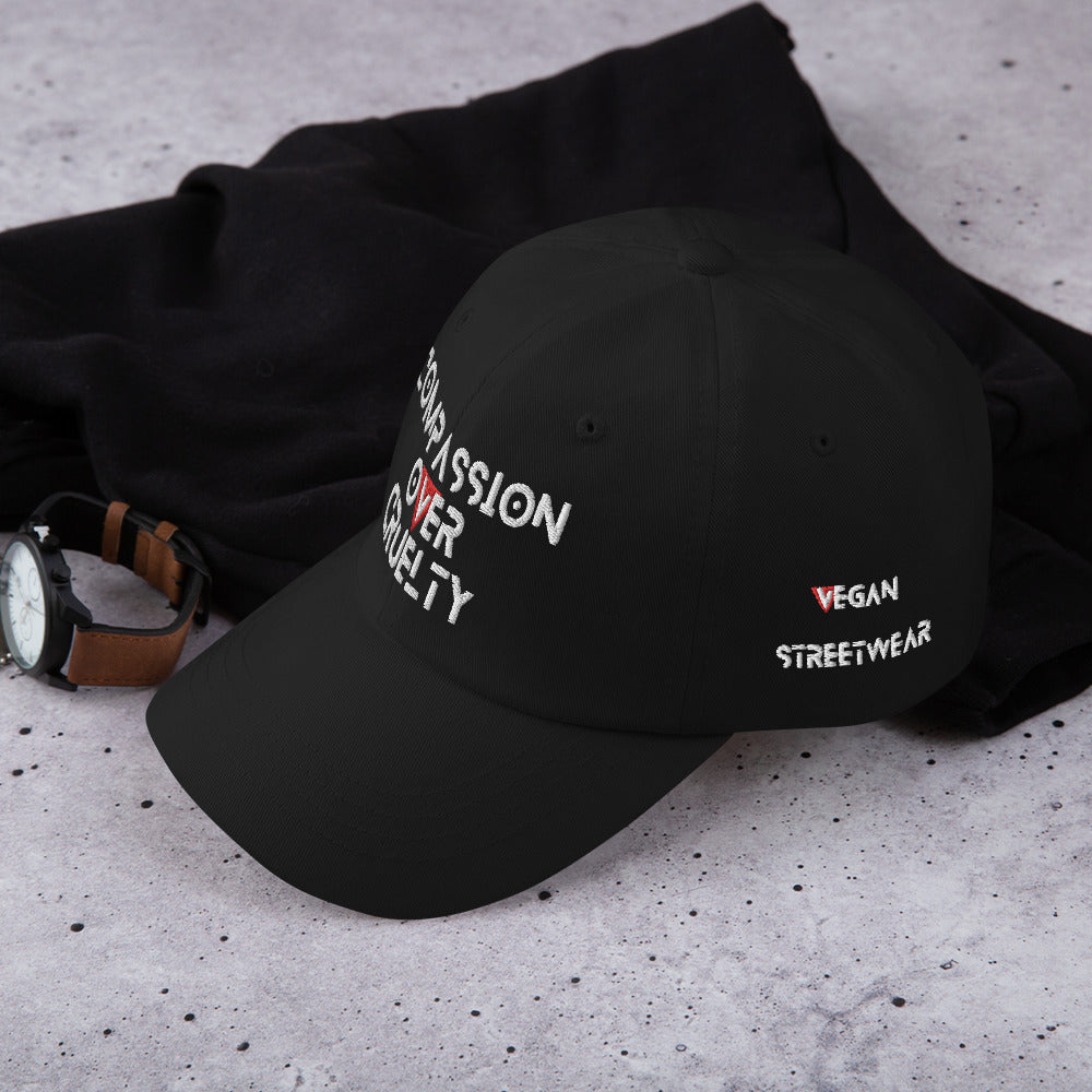 BLK - Provocative Embroidered Dad Hat - D2C - ComOc - Vegan