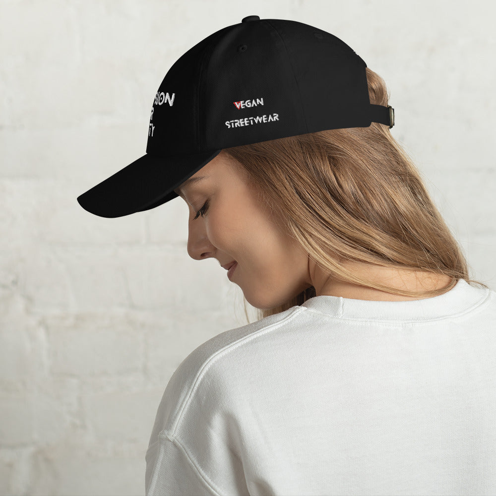 BLK - Provocative Embroidered Dad Hat - D2C - ComOc - Vegan