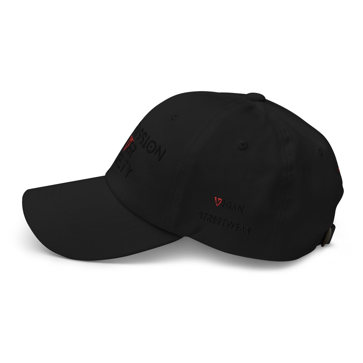 BLK- Provocative Embroidered Stealth Dad Hat - D2C - ComOc - Vegan