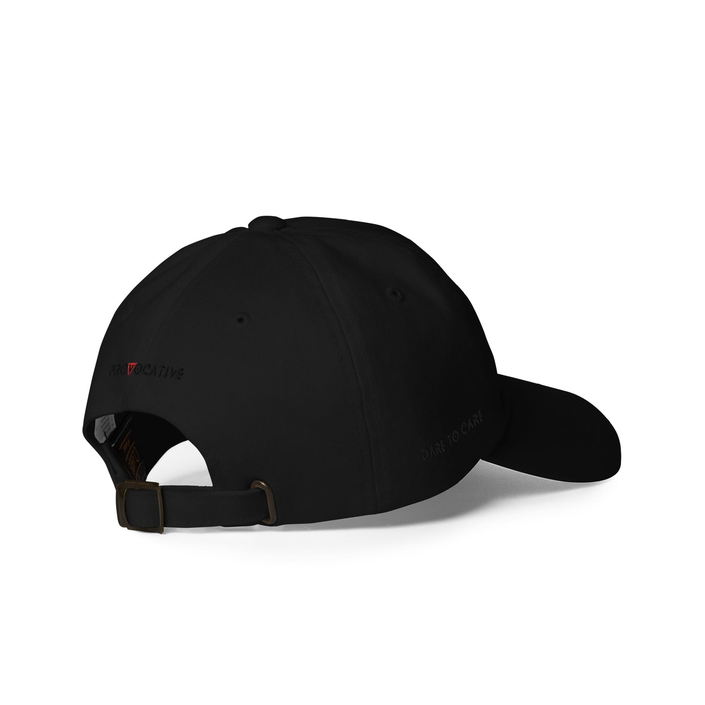 BLK- Provocative Embroidered Stealth Dad Hat - D2C - ComOc - Vegan