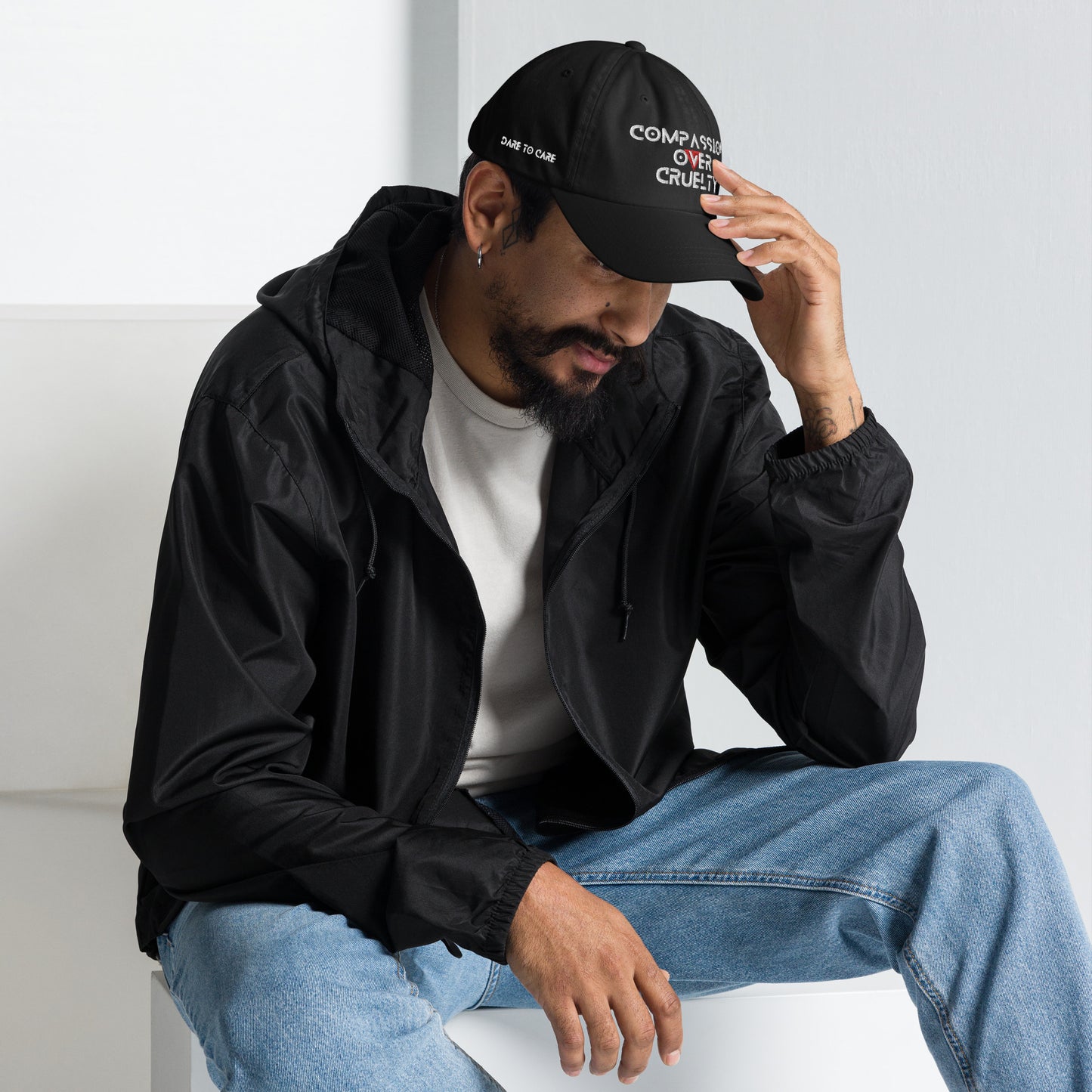 BLK - Provocative Embroidered Dad Hat - D2C - ComOc - Vegan