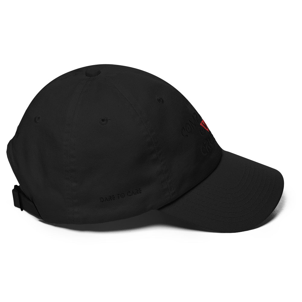 BLK- Provocative Embroidered Stealth Dad Hat - D2C - ComOc - Vegan