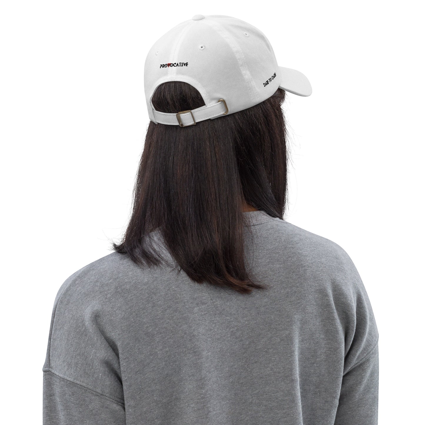 WHT - Provocative Embroidered Dad Hat - D2C - ComOc - Vegan