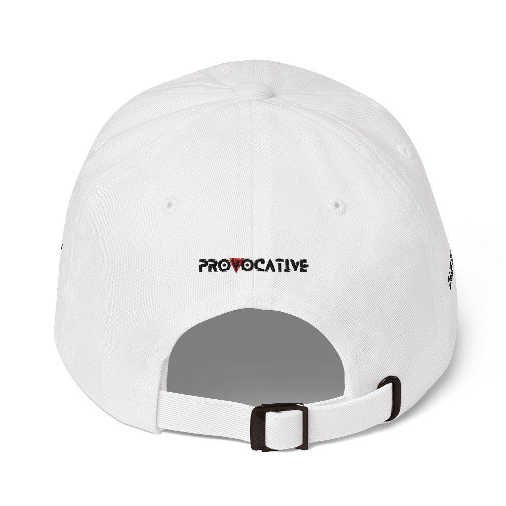 WHT - Provocative Embroidered Dad Hat - D2C - ComOc - Vegan