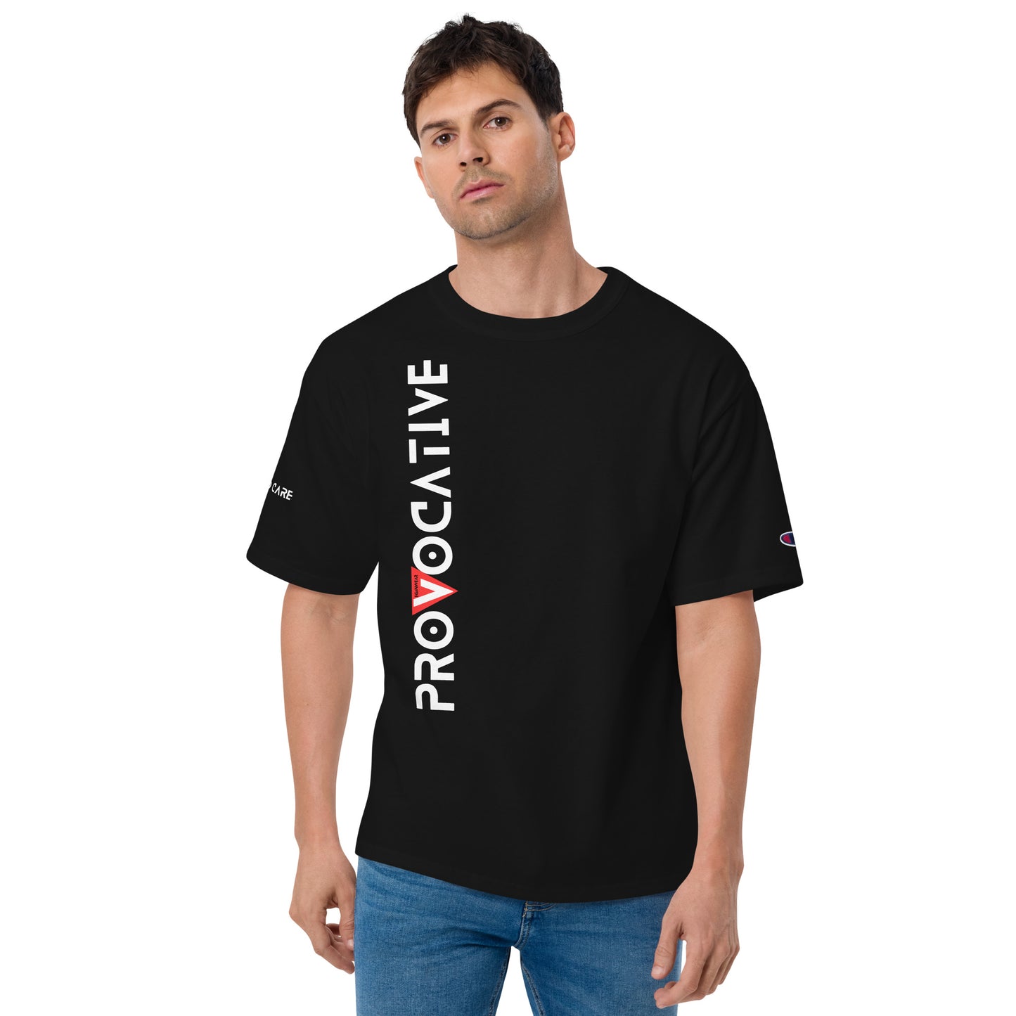 BLK Men's Champion X Provocative T-Shirt - Vodka is Vegan