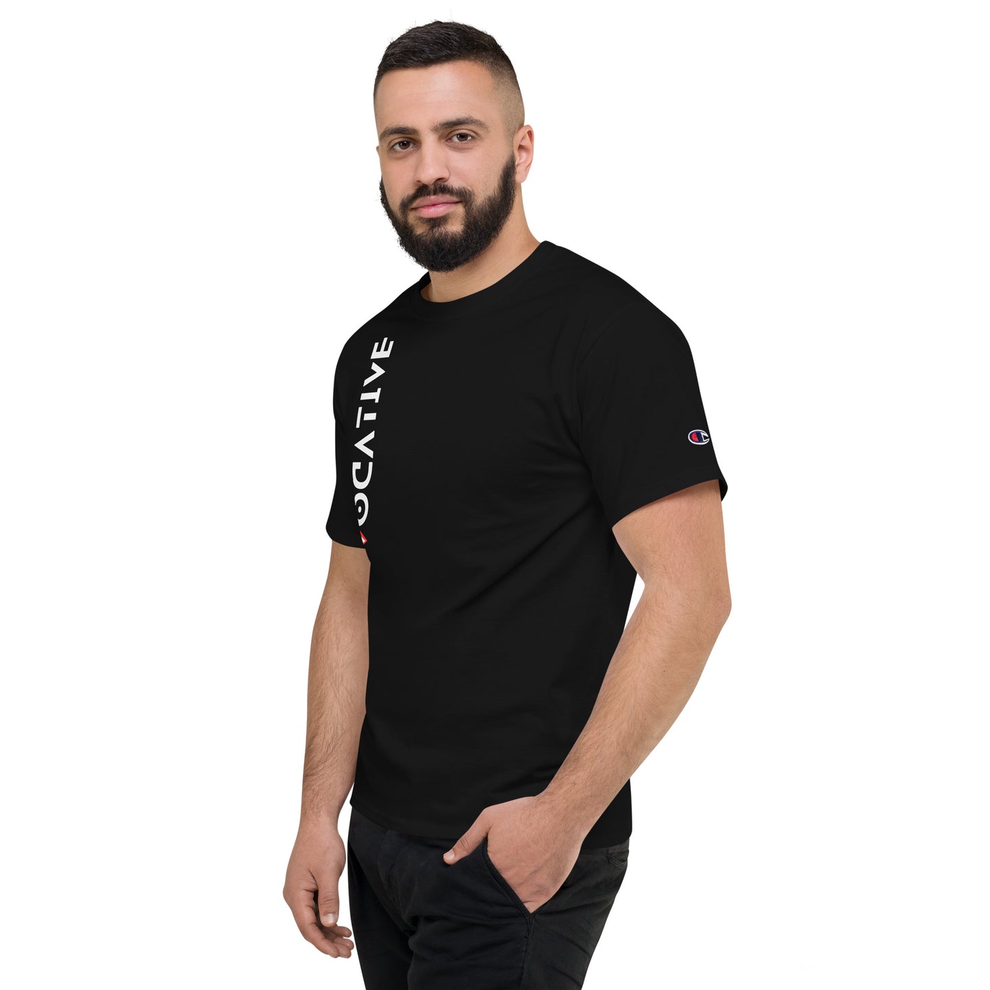 BLK Men's Champion X Provocative T-Shirt - Vodka is Vegan