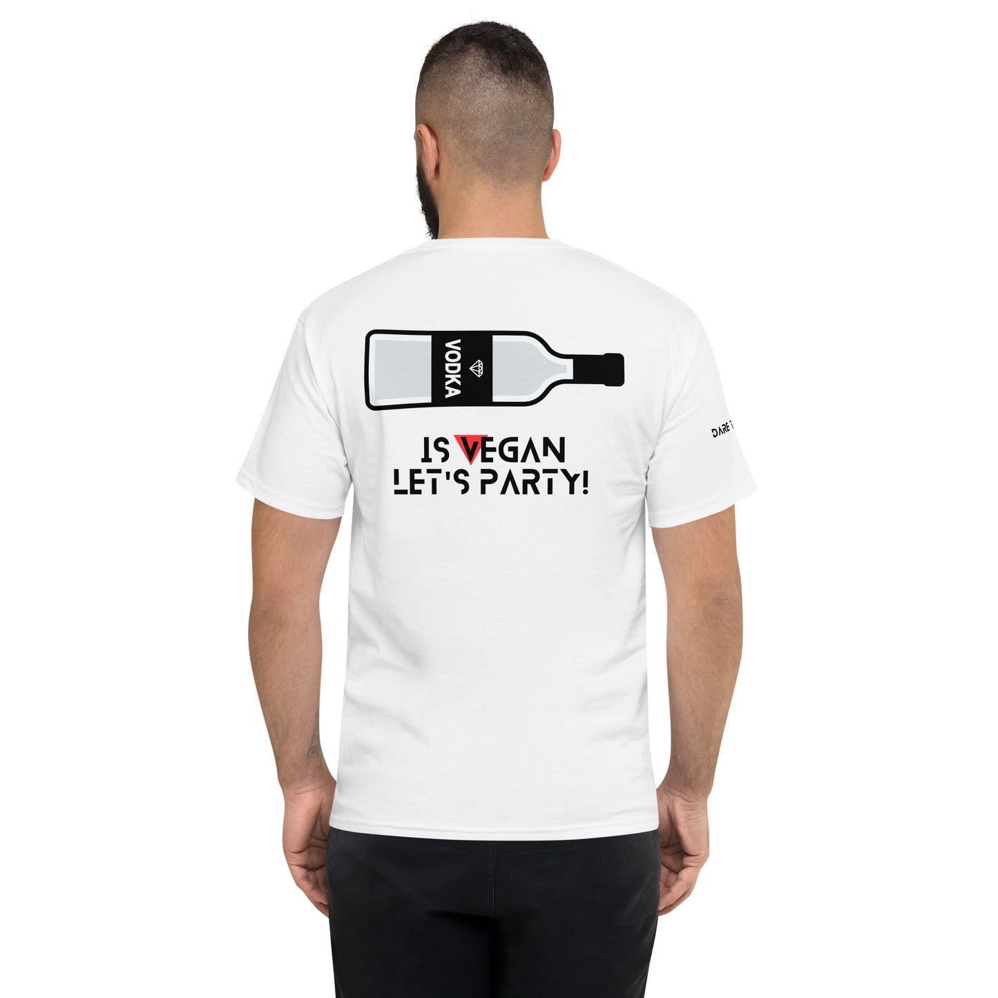 WHT Men's Champion X Provocative T-Shirt - Vodka is Vegan