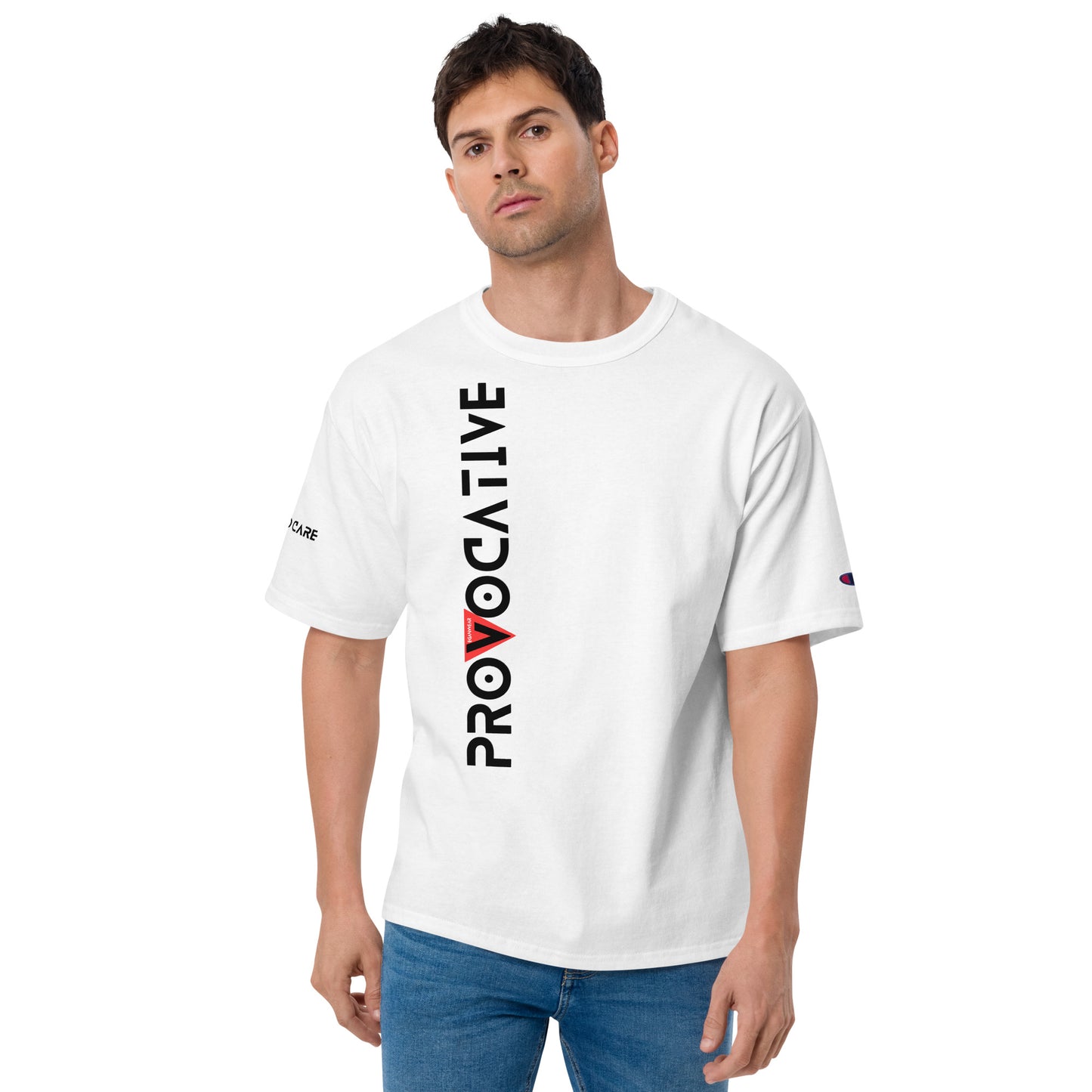 WHT Men's Champion X Provocative T-Shirt - Vodka is Vegan
