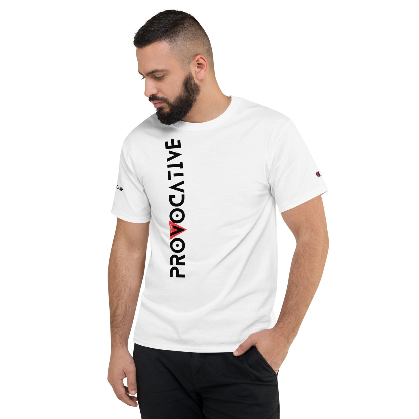 WHT Men's Champion X Provocative T-Shirt - Vodka is Vegan