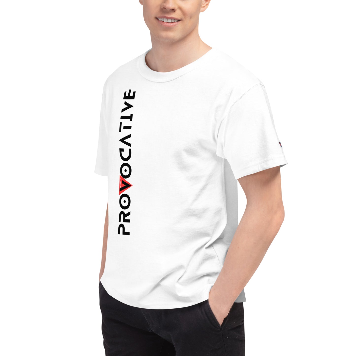 WHT Men's Champion X Provocative T-Shirt - Vodka is Vegan