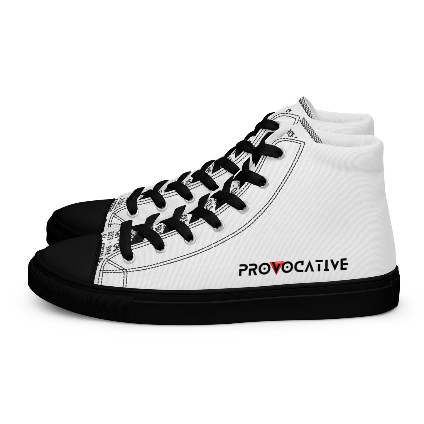 Men’s high top Vegan canvas shoes - Compassion over Cruelty - Vegan