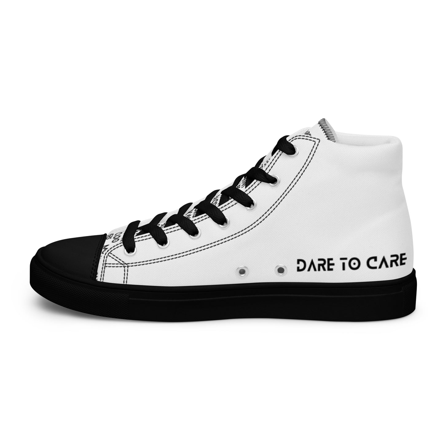 Men’s high top Vegan canvas shoes - Compassion over Cruelty - Vegan