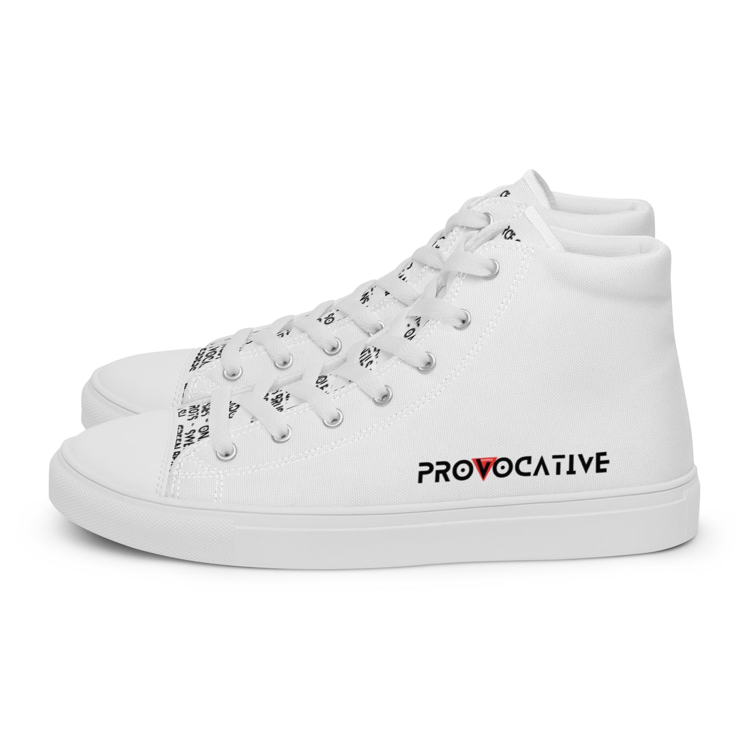 Men’s high top Vegan canvas shoes - Compassion over Cruelty - Vegan