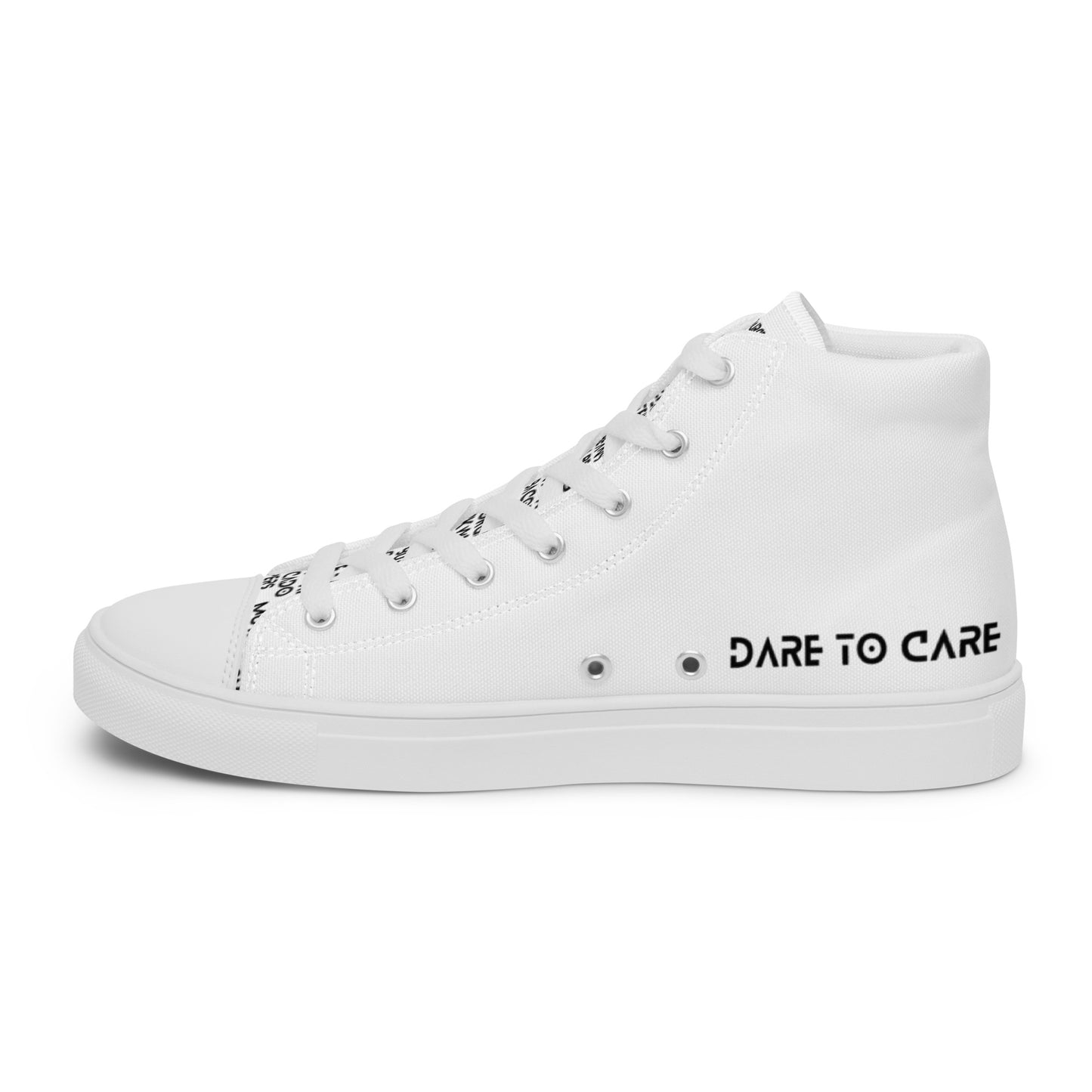 Men’s high top Vegan canvas shoes - Compassion over Cruelty - Vegan