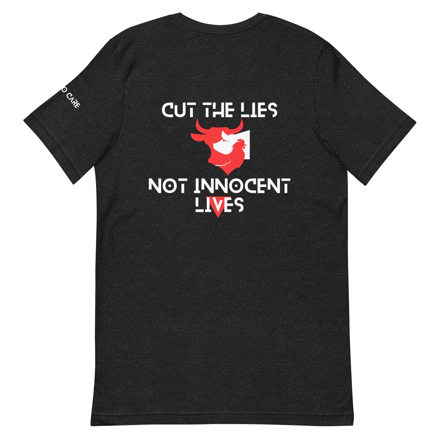 BLK - Unisex t-shirt - Cut the Lies - Vegan