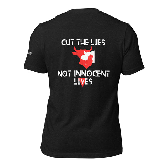 BLK - Unisex t-shirt - Cut the Lies - Vegan