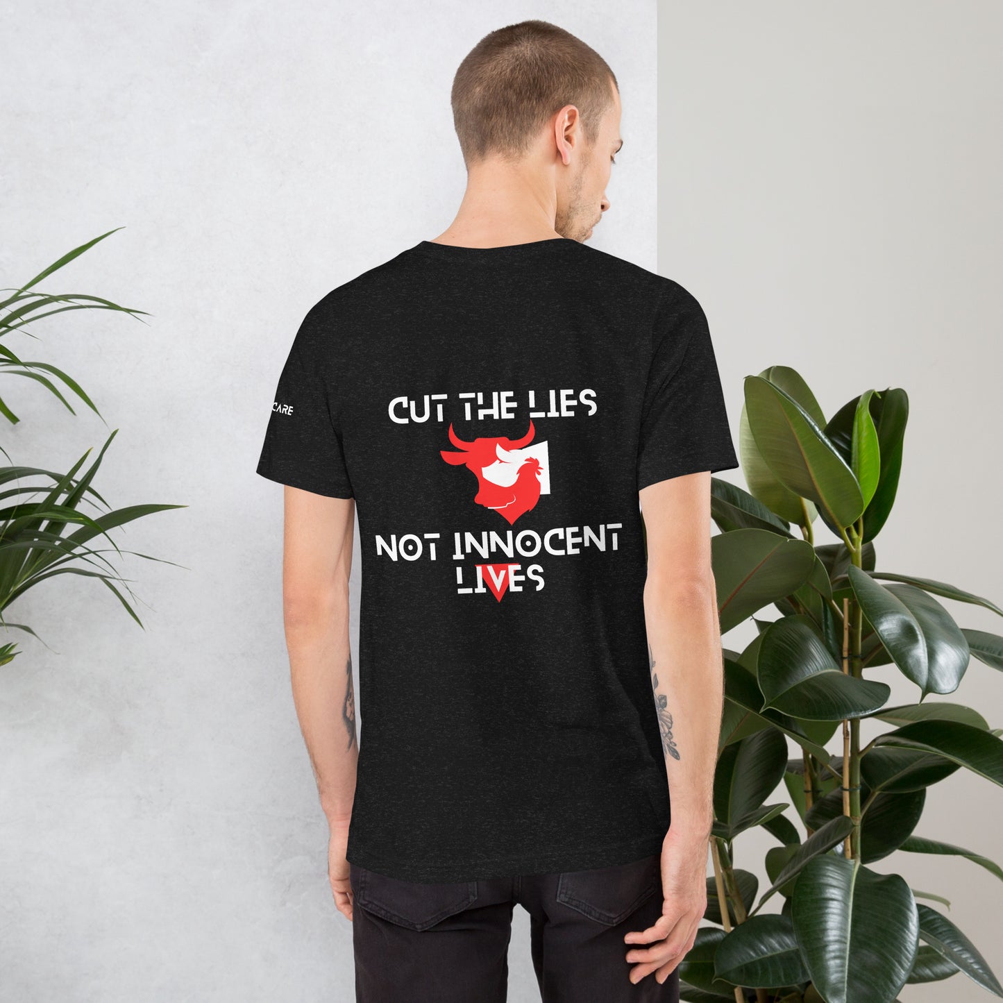 BLK - Unisex t-shirt - Cut the Lies - Vegan