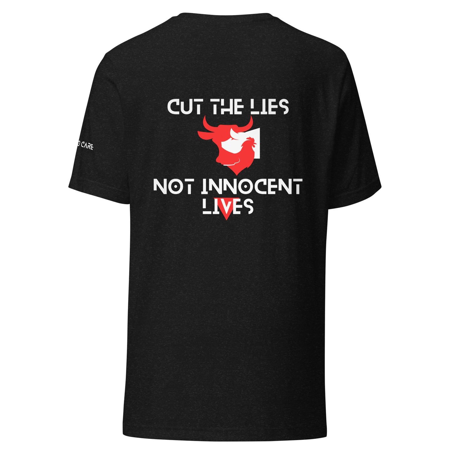 BLK - Unisex t-shirt - Cut the Lies - Vegan