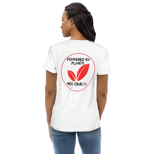 WHT - Women's fitted eco tee - Powered by Plants - Vegan