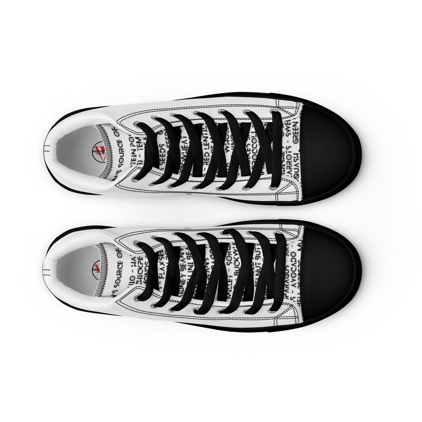 Women’s high top Vegan canvas shoes - Compassion over Cruelty - Vegan