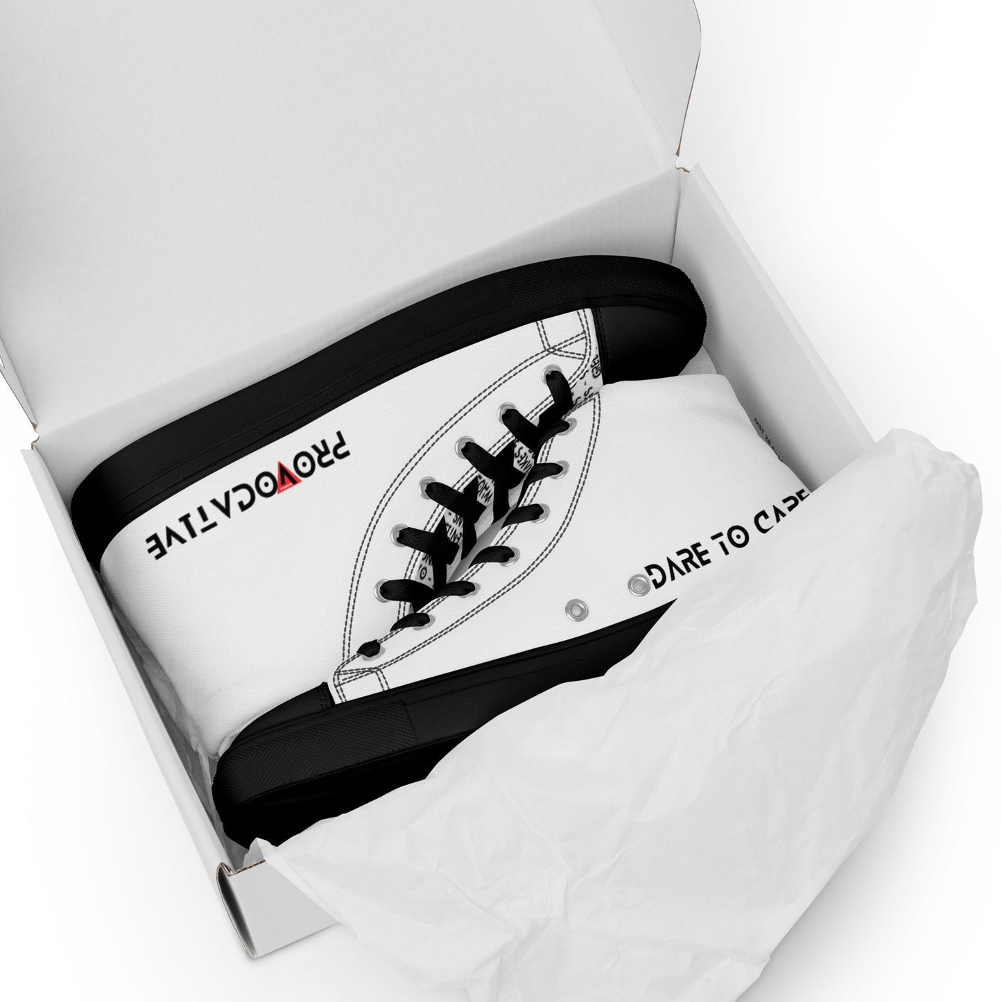 Women’s high top Vegan canvas shoes - Compassion over Cruelty - Vegan
