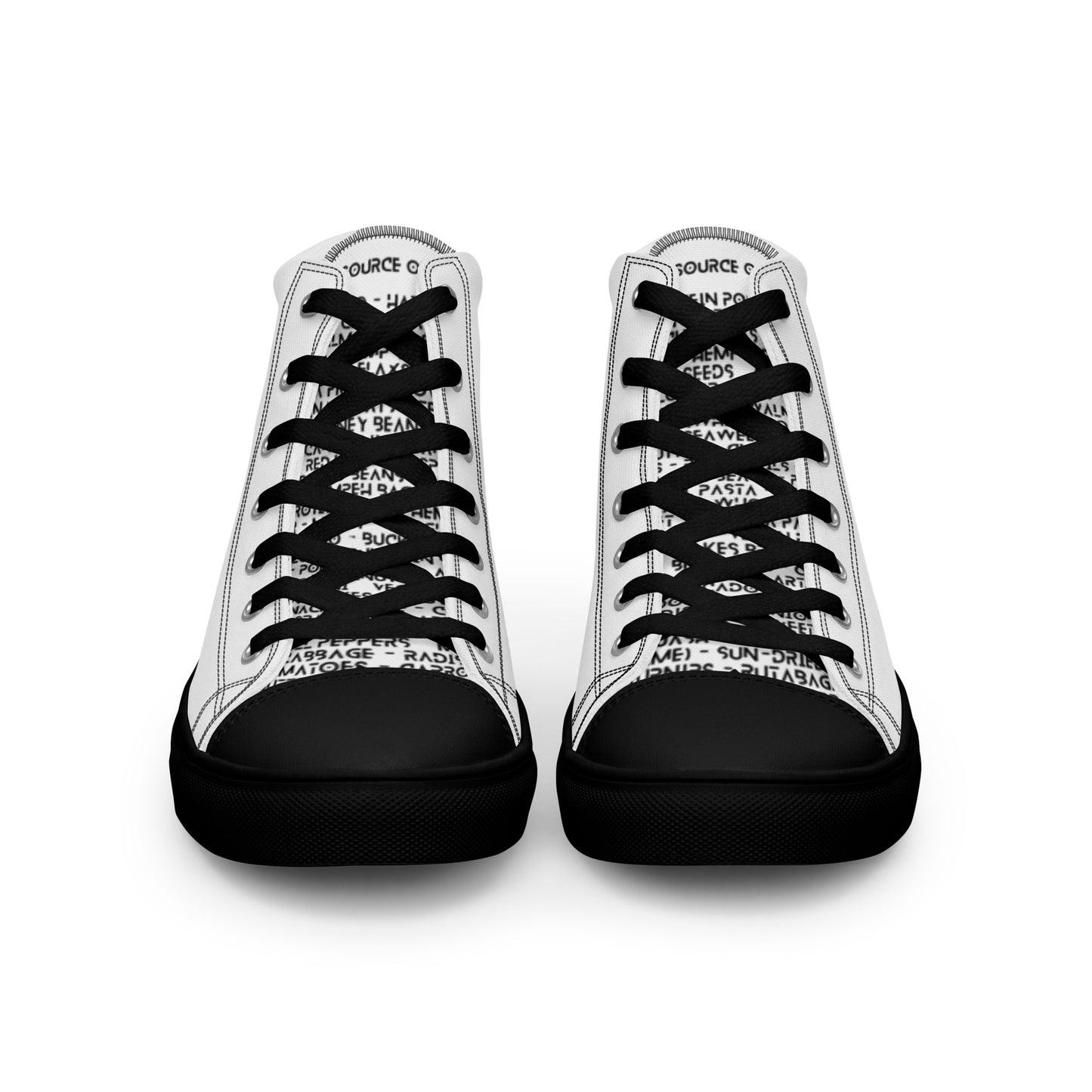 Women’s high top Vegan canvas shoes - Compassion over Cruelty - Vegan