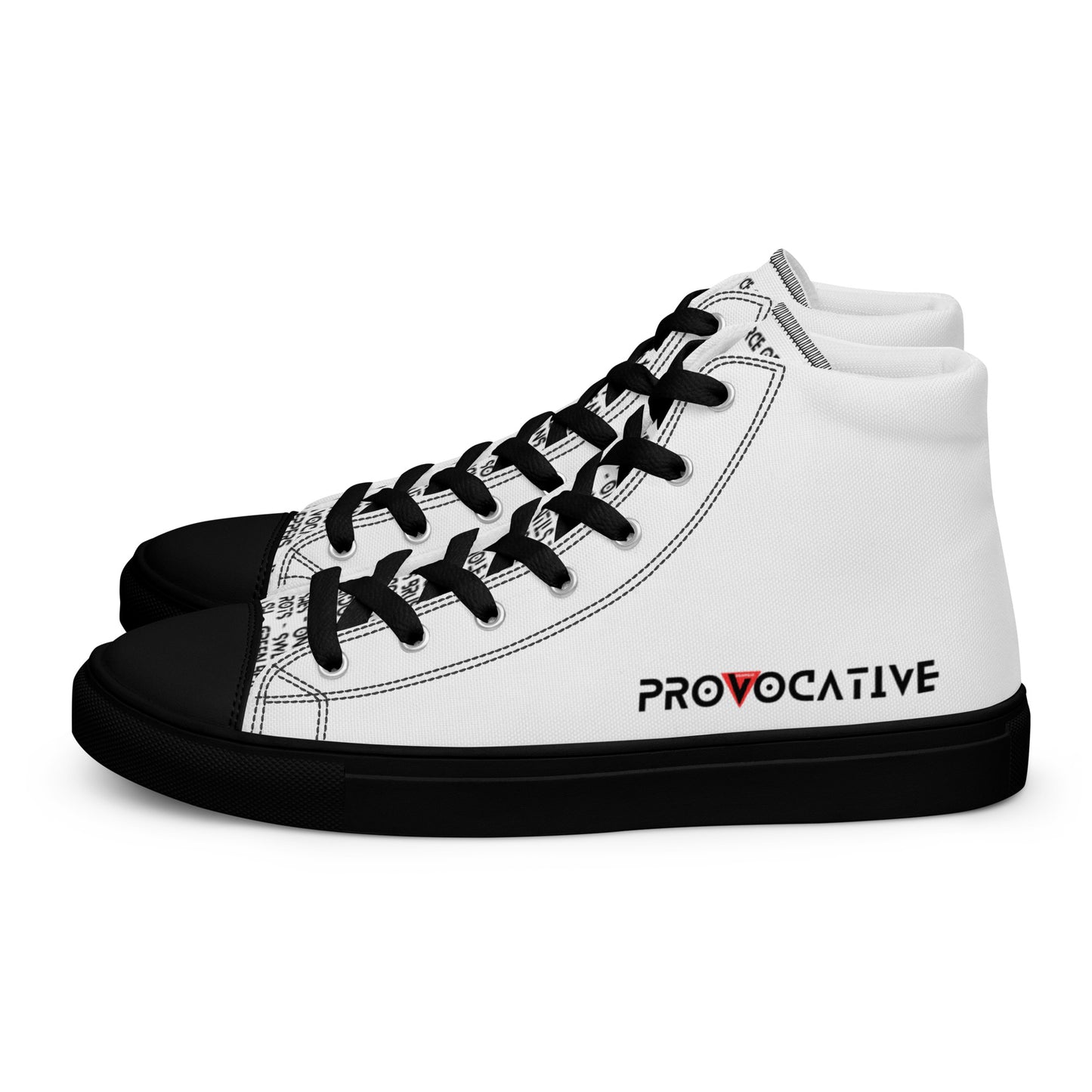 Women’s high top Vegan canvas shoes - Compassion over Cruelty - Vegan