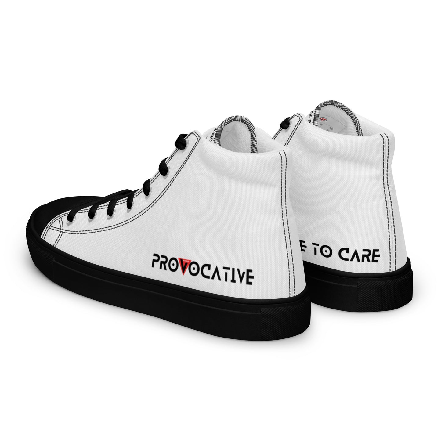 Women’s high top Vegan canvas shoes - Compassion over Cruelty - Vegan