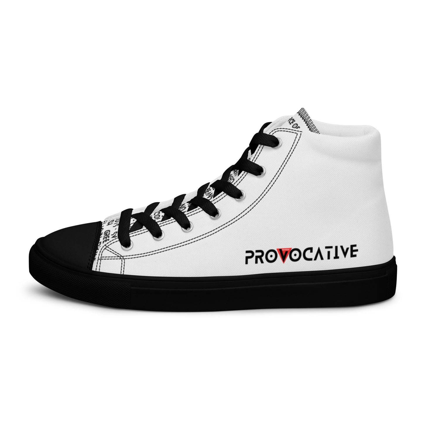 Women’s high top Vegan canvas shoes - Compassion over Cruelty - Vegan