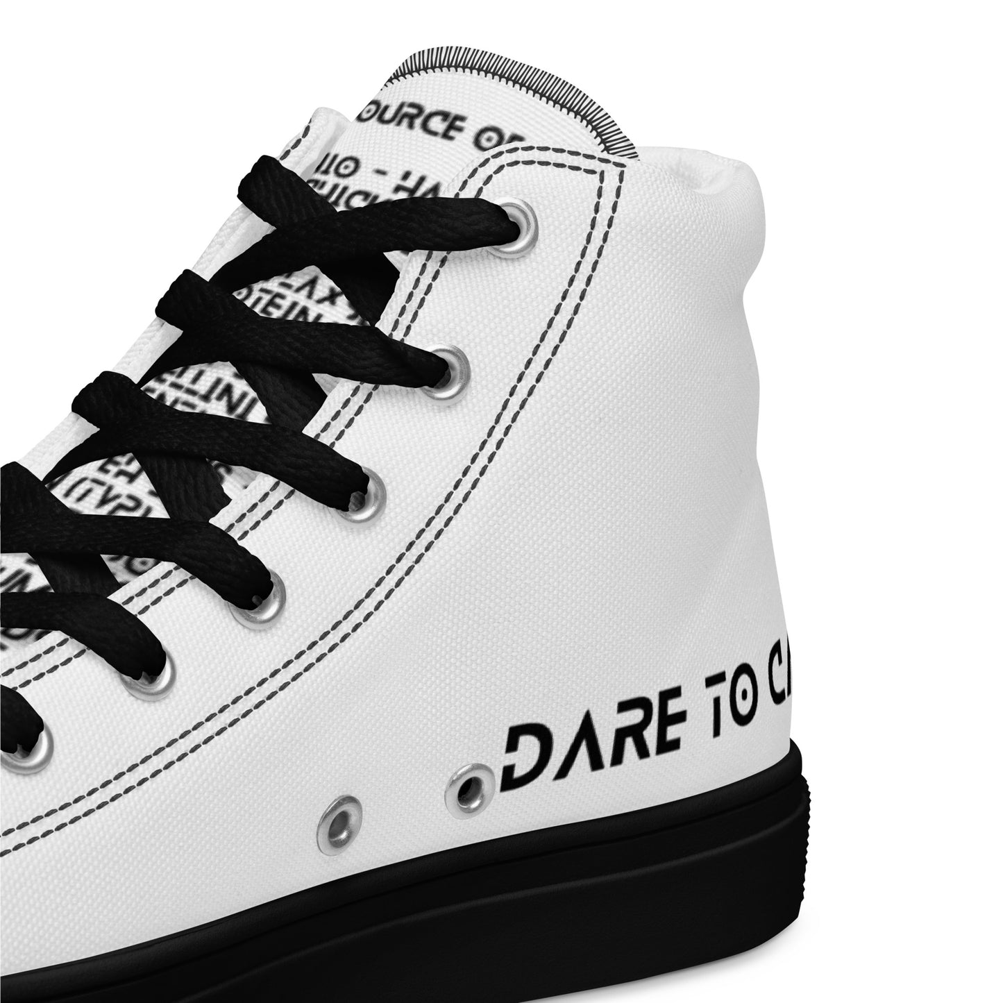 Women’s high top Vegan canvas shoes - Compassion over Cruelty - Vegan
