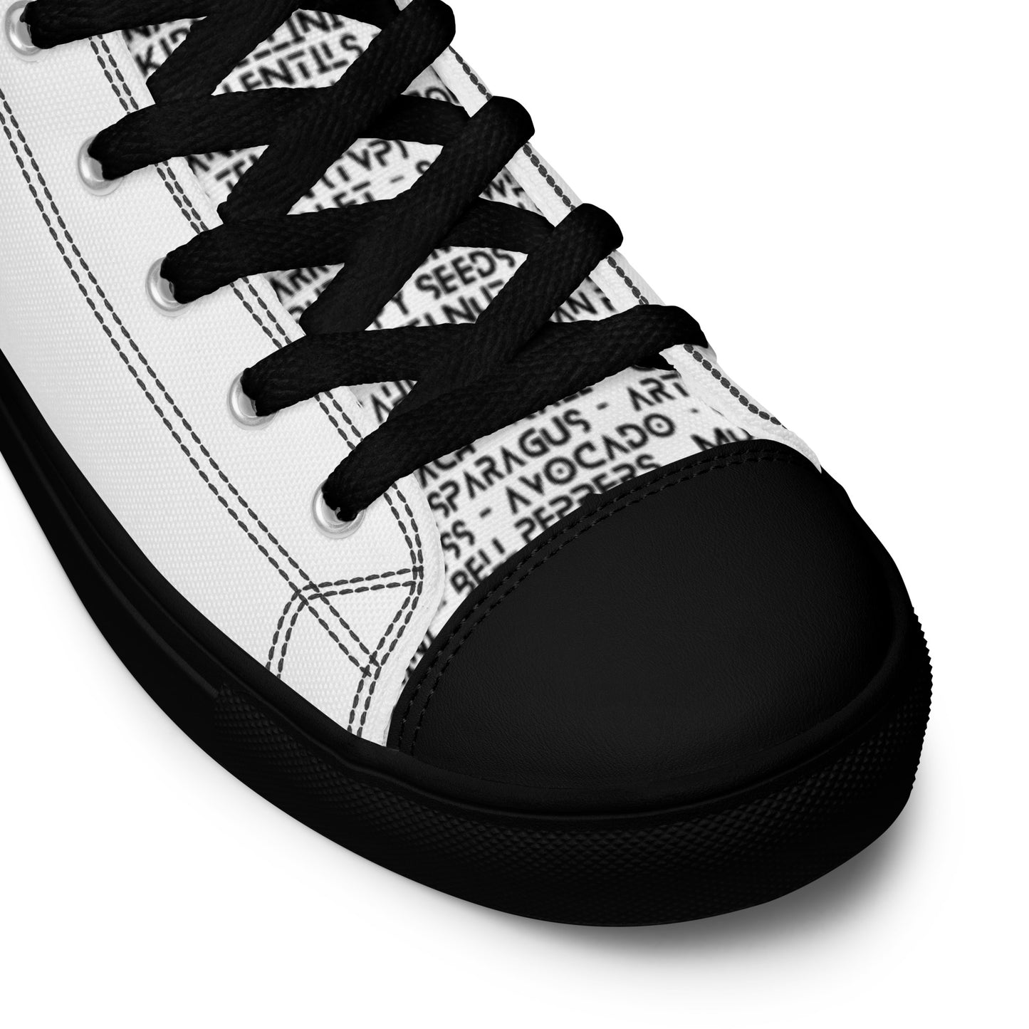 Women’s high top Vegan canvas shoes - Compassion over Cruelty - Vegan